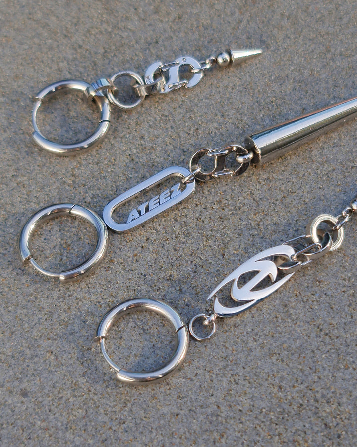Ateez Mini S-Biner and Spike Earring Set - Nikaneko