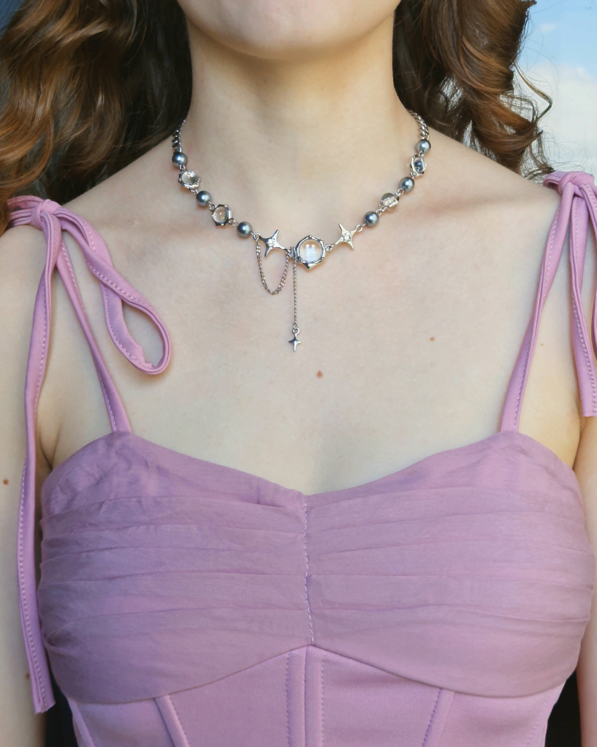 Crystal Orb Necklace - Nikaneko