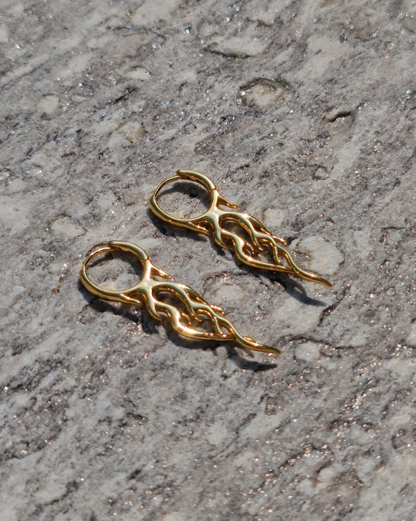 Endless Fire Earrings Gold