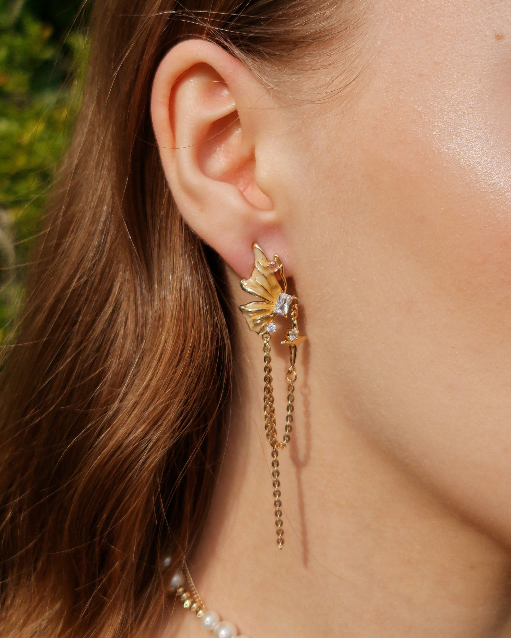 Honey Butterfly Earrings - Nikaneko