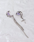 Lavender Moon Mismatched Earrings - Nikaneko
