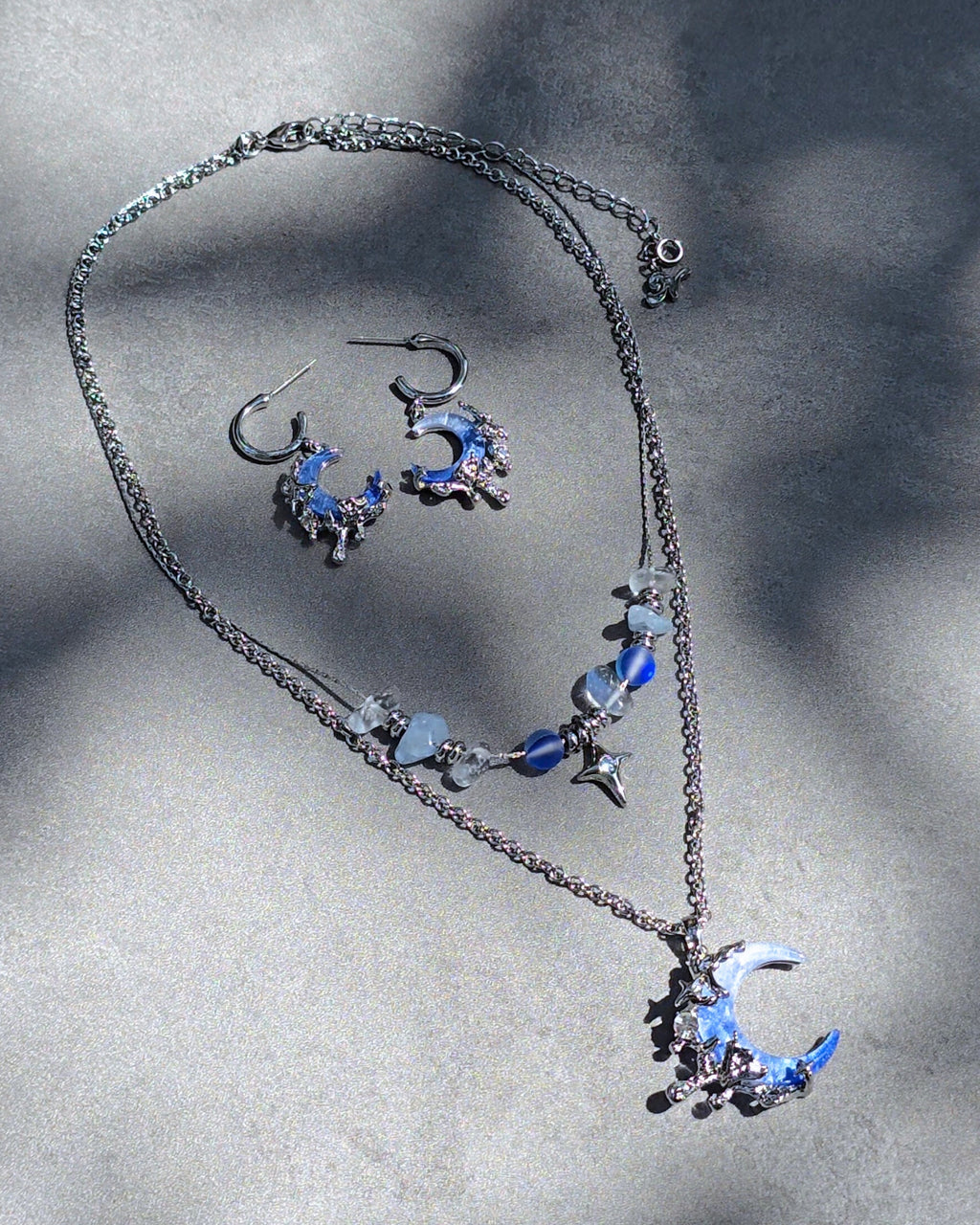 Midnight Crescent Earrings - Nikaneko