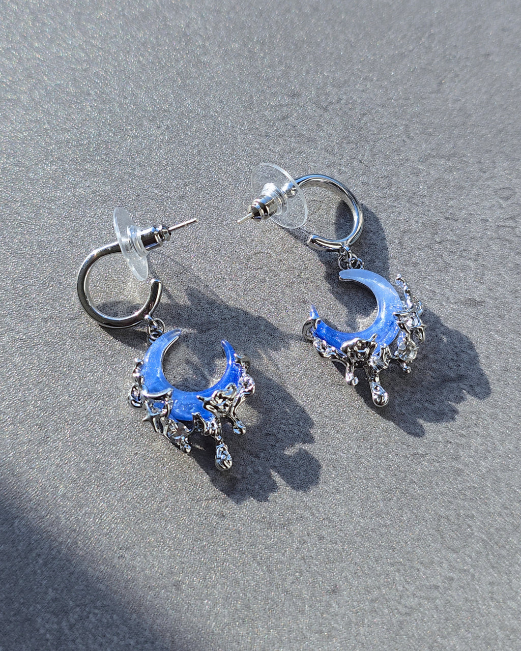 Midnight Crescent Earrings - Nikaneko