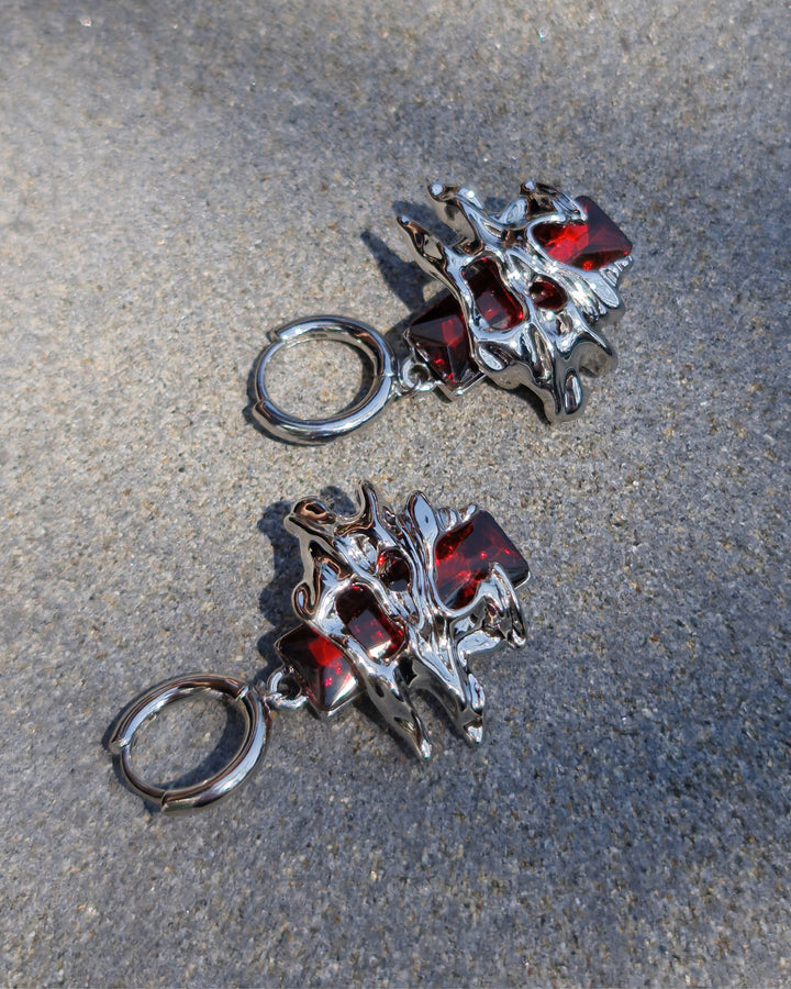 Ruby Mist Earrings - Nikaneko