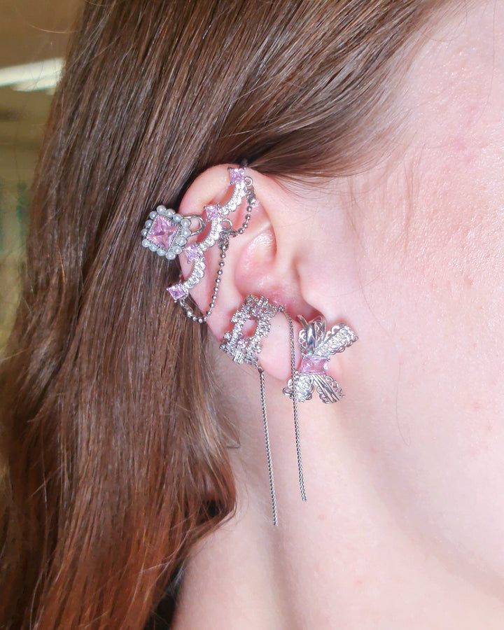 Set Of 4 Earrings Clips Inspired by Blackpink - Nikaneko
